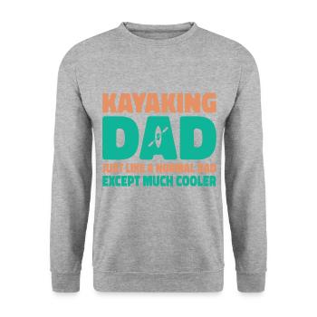 Kayaking Dad Just Like A Normal Dad Except Much Co - Unisex Pullover - Weißgrau meliert - Vorne - Alina (178cm) & Michal (187cm)