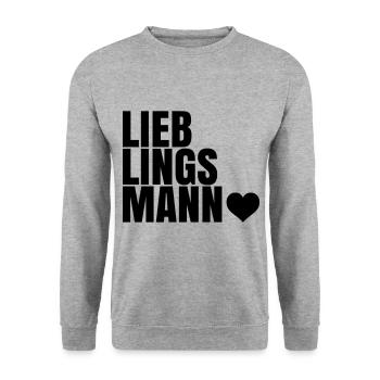 Lieblingsmann - Bester Mann Ehemann Freund Liebe - Unisex Pullover - Weißgrau meliert - Vorne - Alina (178cm) & Michal (187cm)