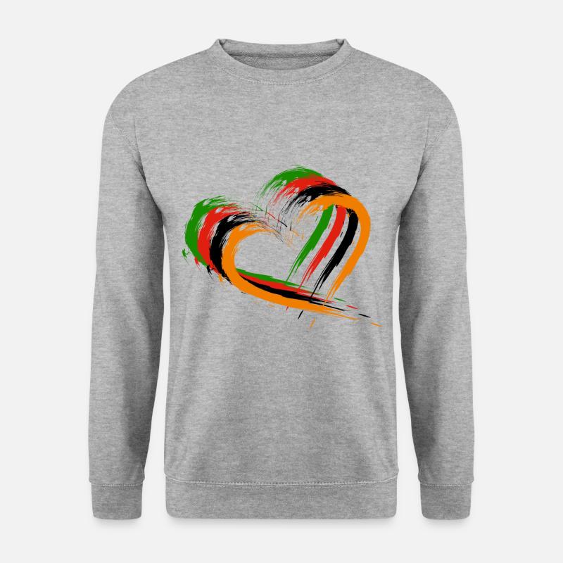 Sambia - Unisex Pullover - Weißgrau meliert