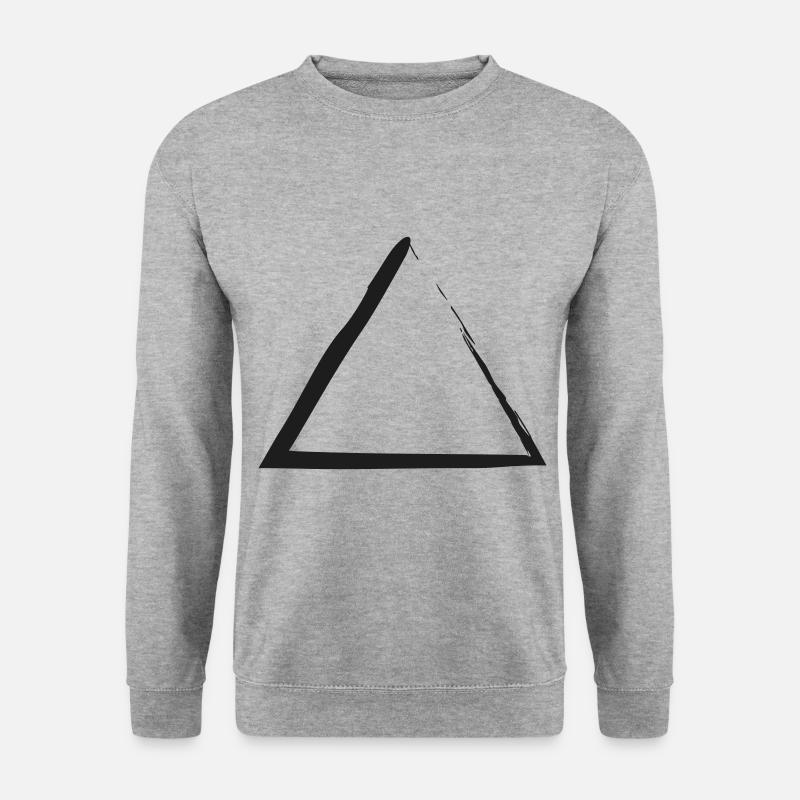 Triangle Black Geometry - Unisex Sweatshirt - salt & pepper