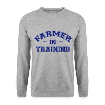 Funny Farming Farmer In Training - Unisex Sweatshirt - salt & pepper - Front - Alina (178cm) & Michal (187cm)
