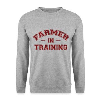 Funny Farming Farmer In Training - Unisex Sweatshirt - salt & pepper - Front - Alina (178cm) & Michal (187cm)