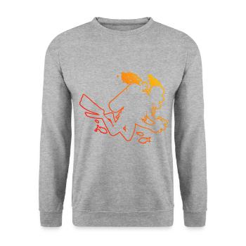 Plongée Homme Plongée Libre Plongée Plongeur Plongeur Plongeur - Sweat-shirt Unisexe - gris chiné - Devant - Alina (178cm) & Michal (187cm)
