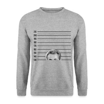 Sarko ZonZon - Unisex Pullover - Weißgrau meliert - Vorne - Alina (178cm) & Michal (187cm)