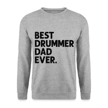 Bester Schlagzeuger Vater aller Zeiten Schlagzeug Schlagzeug Vater - Unisex Pullover - Weißgrau meliert - Vorne - Alina (178cm) & Michal (187cm)