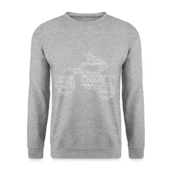 Dirtbike Freestyle Motocross Damen Motocross - Unisex Pullover - Weißgrau meliert - Vorne - Alina (178cm) & Michal (187cm)
