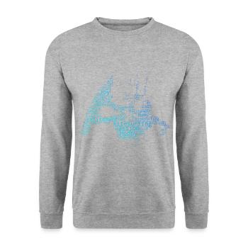 Kiting Kitesurfer Hommes Kitesurf Kitesurf - Sweat-shirt Unisexe - gris chiné - Devant - Alina (178cm) & Michal (187cm)