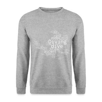 Men's Diver Scuba Diver Women's Scuba Diver - Unisex Sweatshirt - salt & pepper - Front - Alina (178cm) & Michal (187cm)