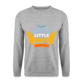 little angel god church jesus christ - Unisex Sweatshirt - salt & pepper - Front - Alina (178cm) & Michal (187cm)