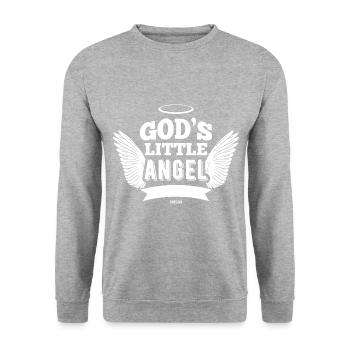 Baby child angel god jesus christ - Unisex Sweatshirt - salt & pepper - Front - Alina (178cm) & Michal (187cm)