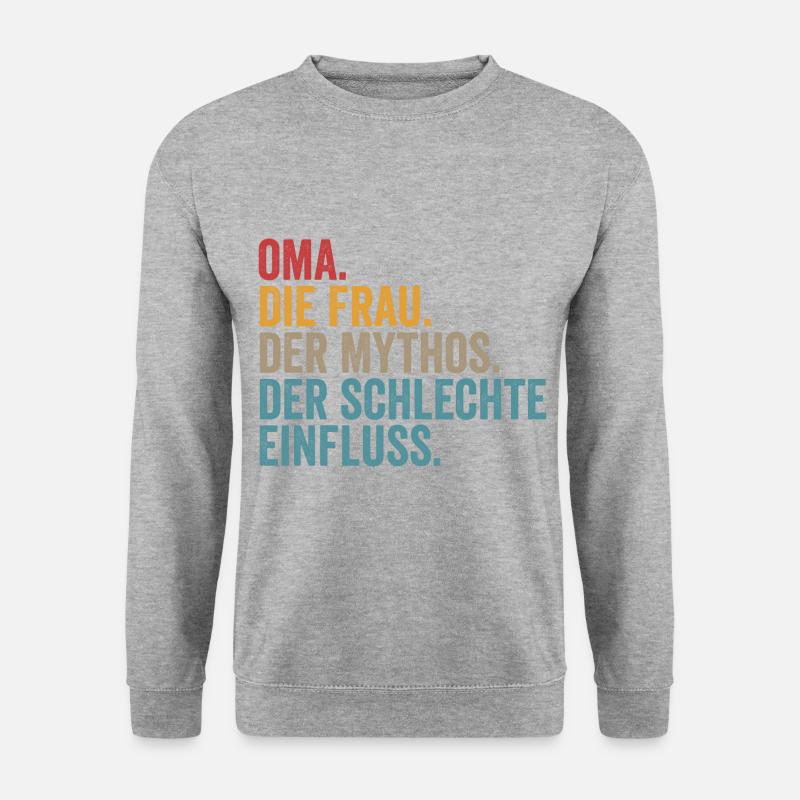 Großmutter Oma - Unisex Pullover - Weißgrau meliert