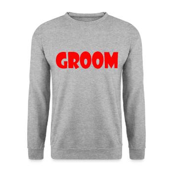 Groom - Unisex Sweatshirt - salt & pepper - Front - Alina (178cm) & Michal (187cm)