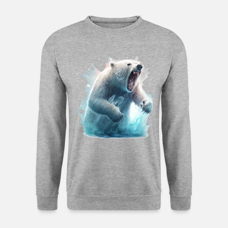 Angry Polar Bear - Unisex Sweatshirt - salt & pepper