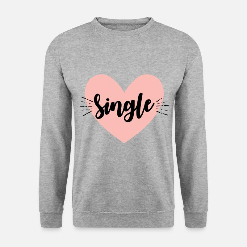 Single - Unisex Pullover - Weißgrau meliert