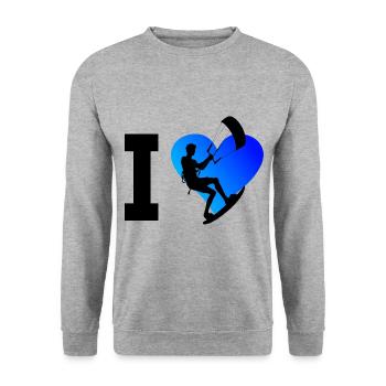 Kitesurfeuse Femmes Kitesurf Kiting Kitesurf - Sweat-shirt Unisexe - gris chiné - Devant - Alina (178cm) & Michal (187cm)
