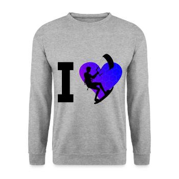 Kiting Kitesurfer Kitesurf Kitesurf Homme - Sweat-shirt Unisexe - gris chiné - Devant - Alina (178cm) & Michal (187cm)