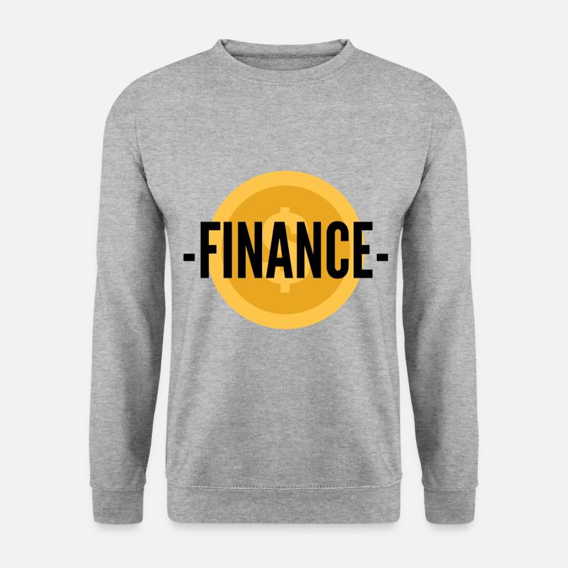 Geld und Finanzen - Unisex Pullover - Weißgrau meliert
