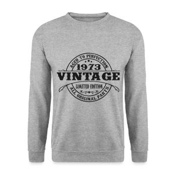 Nato nel 1973 Vintage Birthday Gift - Felpa unisex - grigio chiaro melange - Fronte - Alina (178cm) & Michal (187cm)