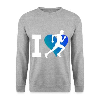 Jogging Fitness Cross Country Running Running - Unisex Sweatshirt - salt & pepper - Front - Alina (178cm) & Michal (187cm)