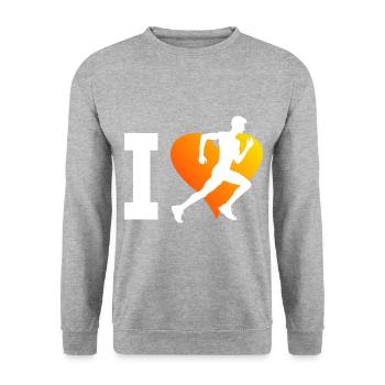 Cross Country Running Jogging Women Running - Unisex Sweatshirt - salt & pepper - Front - Alina (178cm) & Michal (187cm)