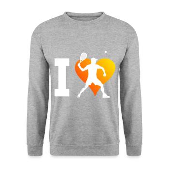 Women's Racquetball Racquetball Play Pickleball - Unisex Sweatshirt - salt & pepper - Front - Alina (178cm) & Michal (187cm)