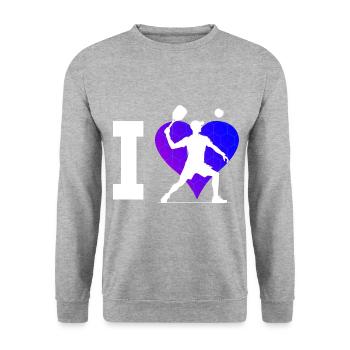 Racquetball Racquetball games Pickleball games - Unisex Sweatshirt - salt & pepper - Front - Alina (178cm) & Michal (187cm)