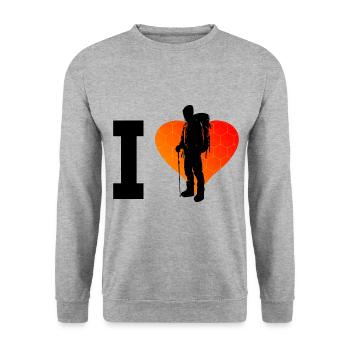 Bouldering Climber Climber Women's Climbing - Unisex Sweatshirt - salt & pepper - Front - Alina (178cm) & Michal (187cm)