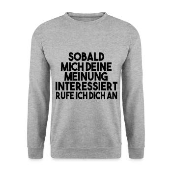 Lustige Sprüche Witzige Sprüche Geschenk - Unisex Pullover - Weißgrau meliert - Vorne - Alina (178cm) & Michal (187cm)