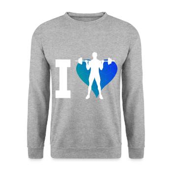 Women's Endurance Training Strength Training Weightlifting - Unisex Sweatshirt - salt & pepper - Front - Alina (178cm) & Michal (187cm)