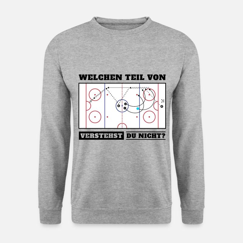 Eishockeyspiel Welchen Teil Von Eishockey Verstehs - Unisex Pullover - Weißgrau meliert