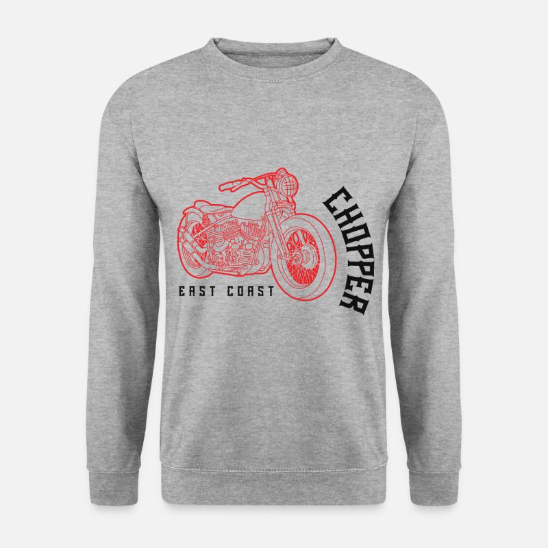 Biker, Motorradfahrer - Unisex Pullover - Weißgrau meliert