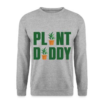 Plant Daddy Graphic Gardener Gardening Horticultur - Unisex Pullover - Weißgrau meliert - Vorne - Alina (178cm) & Michal (187cm)