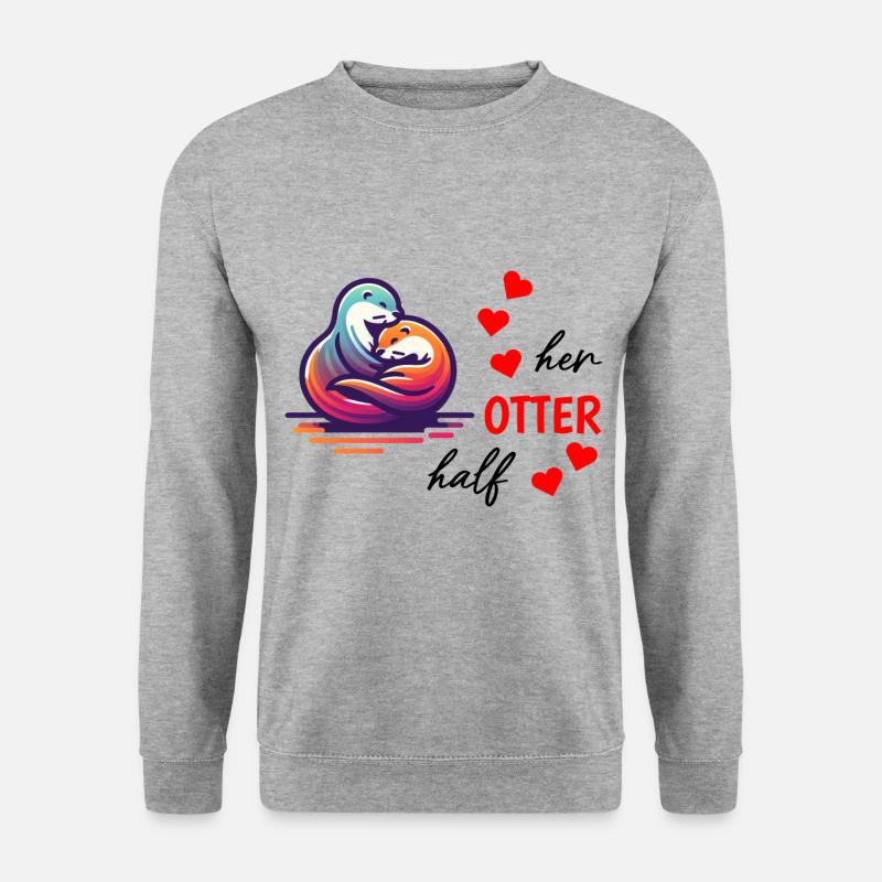 Otter Half Love Gift - Unisex Sweatshirt - salt & pepper