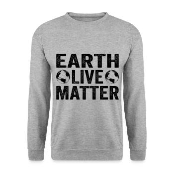 Terre Matière vivante Changement climatique Réchauffement climatique - Sweat-shirt Unisexe - gris chiné - Devant - Alina (178cm) & Michal (187cm)