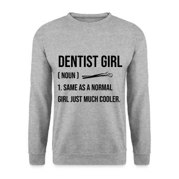 Dentiste Fille Identique À Une Fille Normale Juste Beaucoup Plus Cool - Sweat-shirt Unisexe - gris chiné - Devant - Alina (178cm) & Michal (187cm)