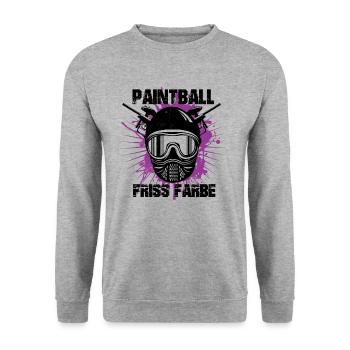 Paintball - couleur Friss - Sweat-shirt Unisexe - gris chiné - Devant - Alina (178cm) & Michal (187cm)