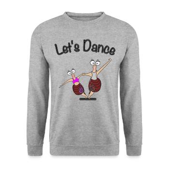 Let's Dance - Unisex Pullover - Weißgrau meliert - Vorne - Alina (178cm) & Michal (187cm)