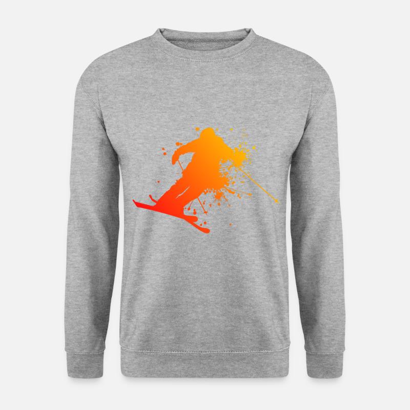 Freestyle Ski Damen Ski Freestyle Ski Jumping - Unisex Pullover - Weißgrau meliert