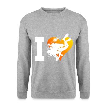 Plongeur Scuba Diver Scuba Diver Femmes - Sweat-shirt Unisexe - gris chiné - Devant - Alina (178cm) & Michal (187cm)