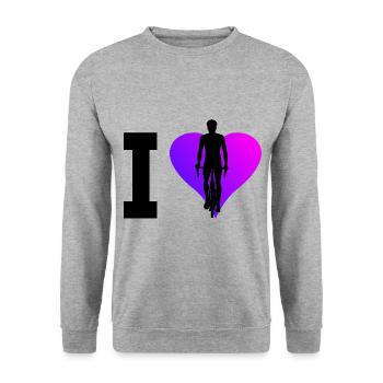 Mountain Bike Women Cycling Bike Bike - Unisex Sweatshirt - salt & pepper - Front - Alina (178cm) & Michal (187cm)