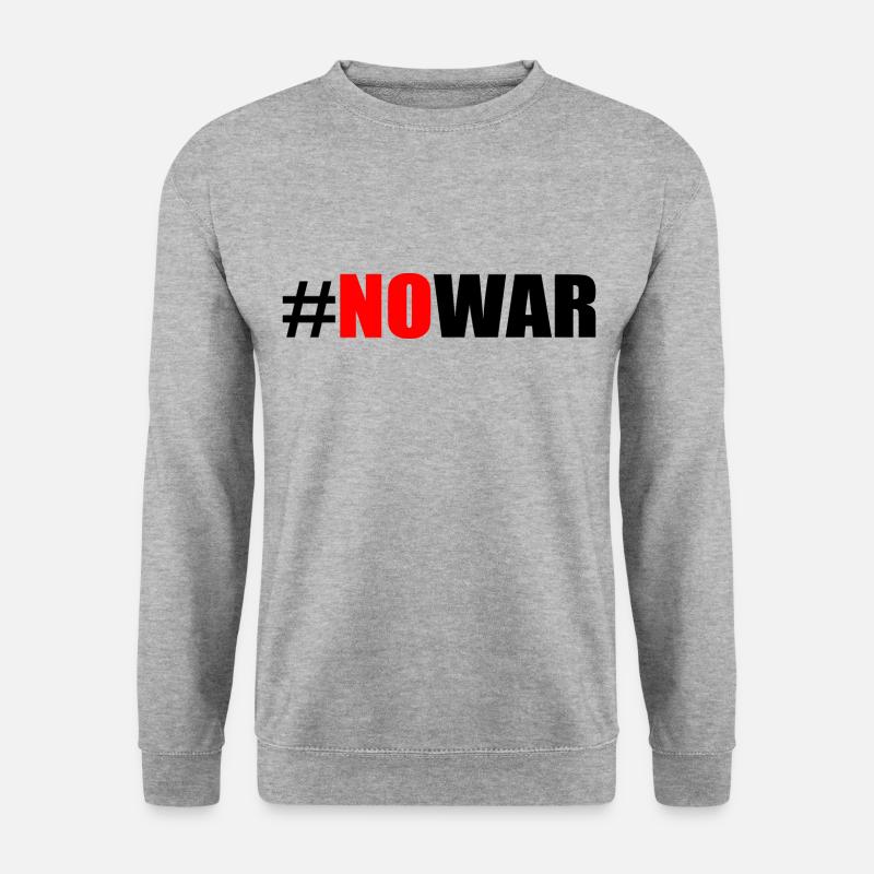 No war - Unisex Pullover - Weißgrau meliert