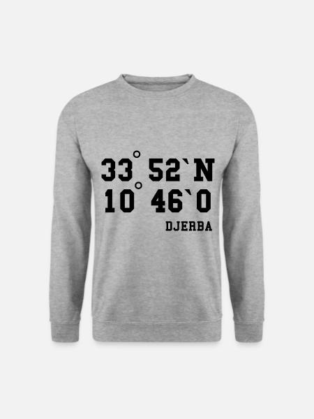 Djerba Urlaub Tunesien Urlaubsreise Idee - Unisex Pullover - Weißgrau meliert
