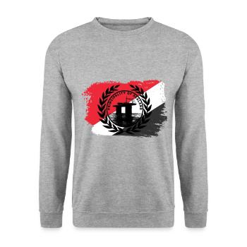 Principality of Sealand - Sweat-shirt Unisexe - gris chiné - Devant - Alina (178cm) & Michal (187cm)