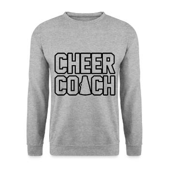 Cheer Coach Cheerleading Cheerleader Cheerdance Gy - Unisex Pullover - Weißgrau meliert - Vorne - Alina (178cm) & Michal (187cm)