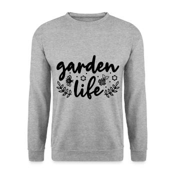 Garden Life Gardener Horticulturist Gardening Land - Unisex Pullover - Weißgrau meliert - Vorne - Alina (178cm) & Michal (187cm)