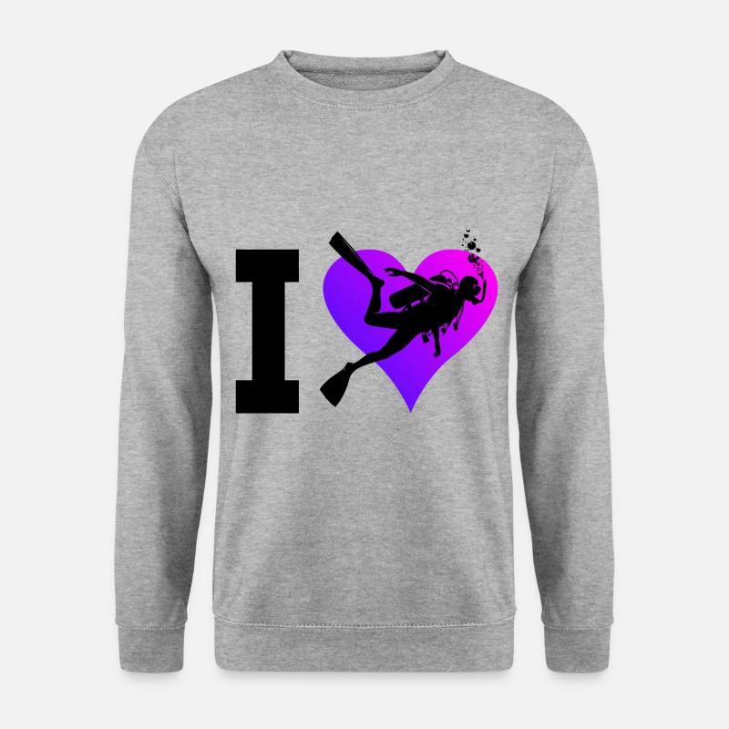 Plongeur Plongeur Plongée sous-marine - Sweat-shirt Unisexe - gris chiné