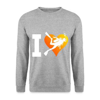 Plongée Libre Plongée Plongée Homme Femmes - Sweat-shirt Unisexe - gris chiné - Devant - Alina (178cm) & Michal (187cm)