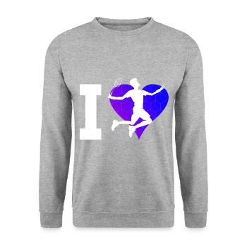 Squash Badminton Badminton Players Women Men - Unisex Sweatshirt - salt & pepper - Front - Alina (178cm) & Michal (187cm)