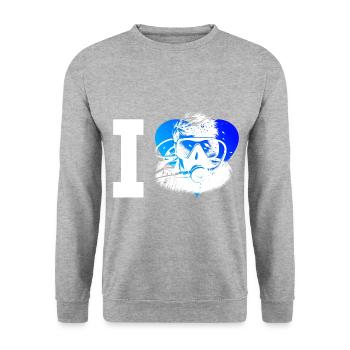 Homme Plongeur Plongée Plongée Plongée Plongée - Sweat-shirt Unisexe - gris chiné - Devant - Alina (178cm) & Michal (187cm)