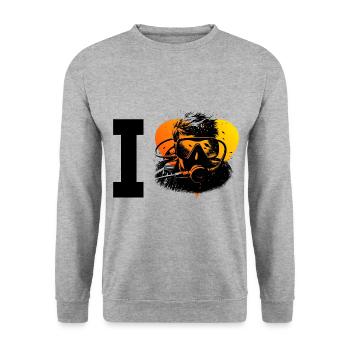 Scuba Diving Free Dive Diver Diving - Unisex Sweatshirt - salt & pepper - Front - Alina (178cm) & Michal (187cm)
